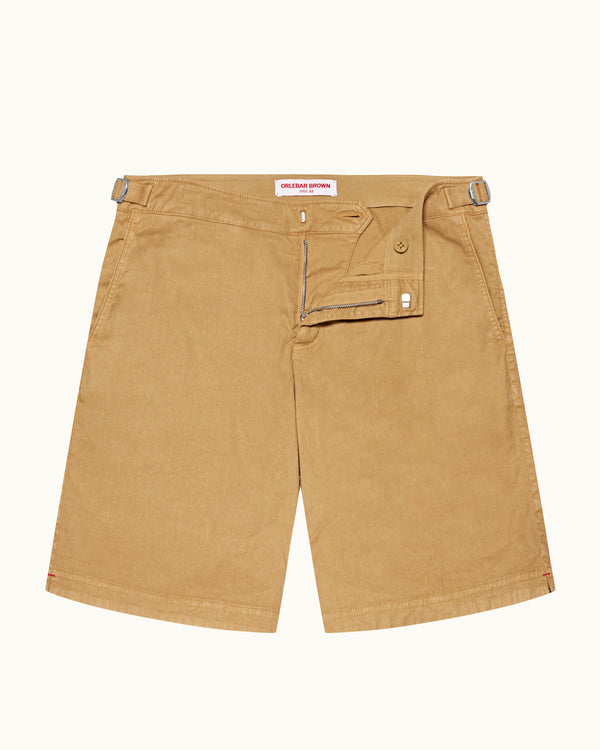orlebar brown Orlebar Brown | Men's Biscuit Longer-Length Garment Dye Stretch Linen Shorts – ORLEBAR BROWN