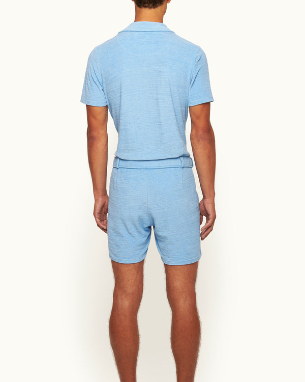 Orlebar Brown Orlebar Brown | Men's Capri Collar Towelling Onesie In Blue | 007 Gold Collection – ORLEBAR BROWN