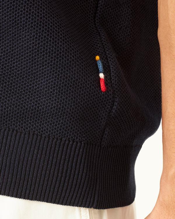 Orlebar Brown Orlebar Brown | Men's Classic Fit Capri Collar Mercerised Cotton Shirt In Night Iris Blue – ORLEBAR BROWN