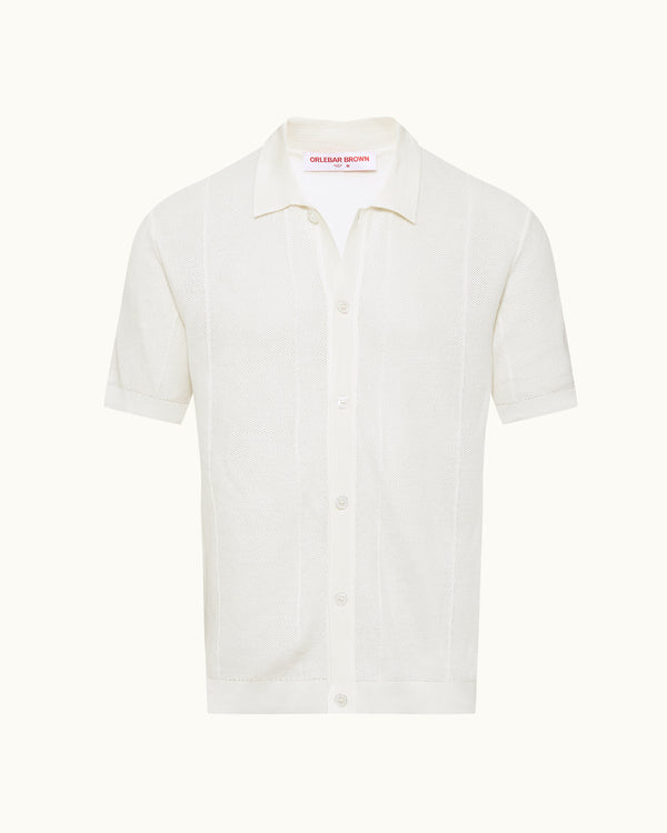 orlebar brown Orlebar Brown | Men's Classic Fit Capri Collar Mercerised Cotton Shirt in White – ORLEBAR BROWN orlebar brown Orlebar Brown | Men's Classic Fit Capri Collar Mercerised Cotton Shirt in White – ORLEBAR BROWN