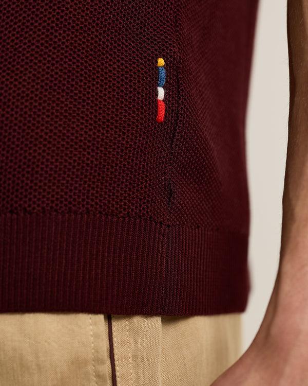 Orlebar Brown Orlebar Brown | Men's Classic Fit Capri Collar Pique Knit Shirt In Damson – ORLEBAR BROWN