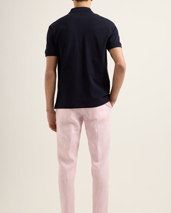 Orlebar Brown Orlebar Brown | Men's Classic Fit Short Sleeve Pique Stitch Polo In White – ORLEBAR BROWN