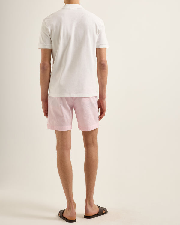 Orlebar Brown Orlebar Brown | Men's Classic Fit Short Sleeve Pique Stitch Polo In White – ORLEBAR BROWN