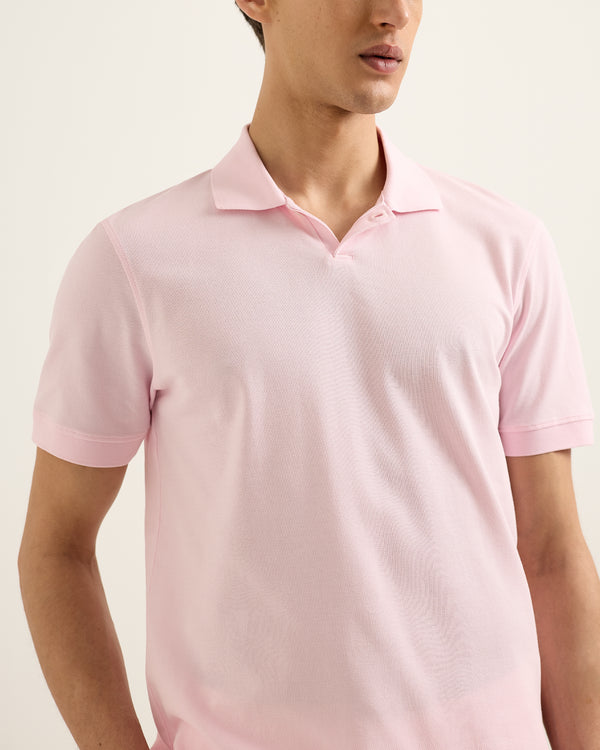 Orlebar Brown Orlebar Brown | Men's Classic Fit Short Sleeve Pique Stitch Polo In Rodeo Pink – ORLEBAR BROWN