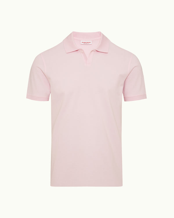 orlebar brown Orlebar Brown | Men's Classic Fit Short Sleeve Pique Stitch Polo In Rodeo Pink – ORLEBAR BROWN