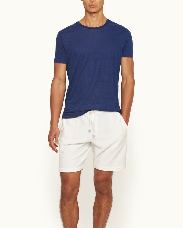 Orlebar Brown Orlebar Brown | Men's Classic Fit Towelling Pique Sweat Drawcord Shorts In Sea Mist White – ORLEBAR BROWN