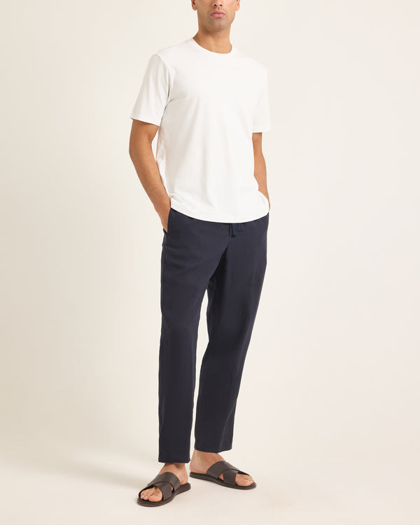 Orlebar Brown Orlebar Brown | Men's Easy Fit Interlock Cotton Jersey T-Shirt In White – ORLEBAR BROWN