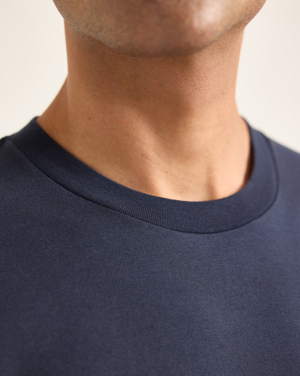 Orlebar Brown Orlebar Brown | Men's Easy Fit Interlock Cotton Jersey T-Shirt In Night Iris Blue – ORLEBAR BROWN