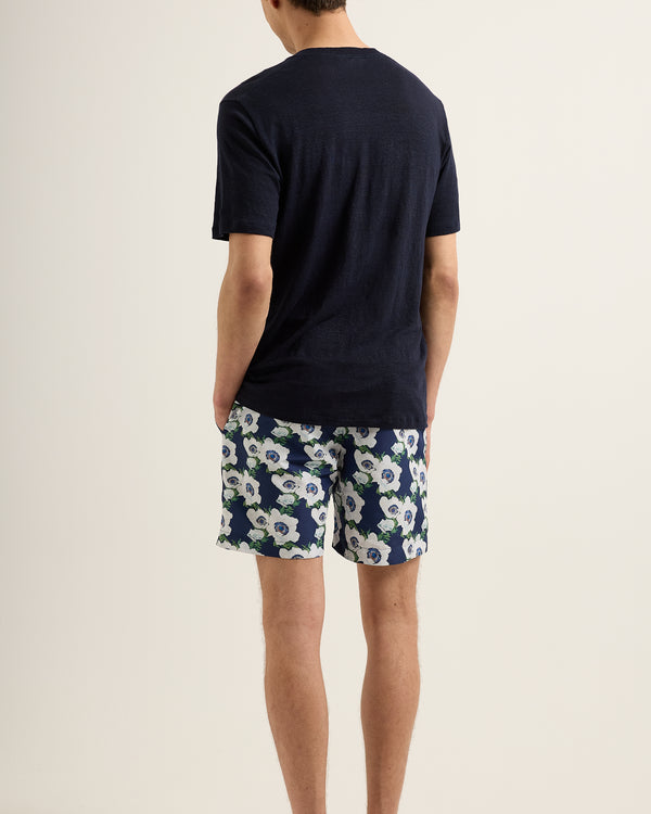 Orlebar Brown Orlebar Brown | Men's Easy Fit Stretch Linen T-Shirt In Night Iris Blue – ORLEBAR BROWN