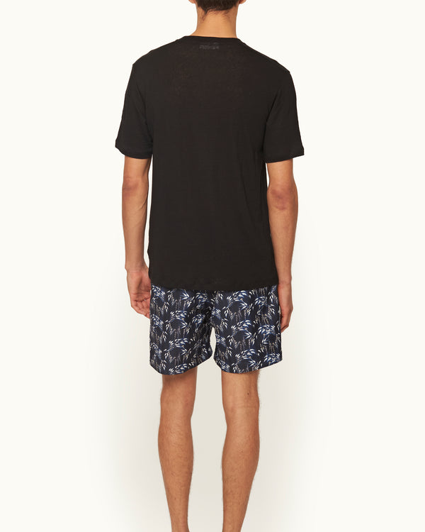 Orlebar Brown Orlebar Brown | Men's Easy Fit Stretch Linen T-Shirt In Black – ORLEBAR BROWN