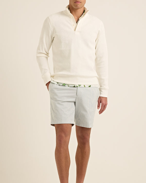 Orlebar Brown Orlebar Brown | Men's Easy Tailored Fit Seersucker Drawcord Shorts In Wave Blue/White Sand Stripe – ORLEBAR BROWN