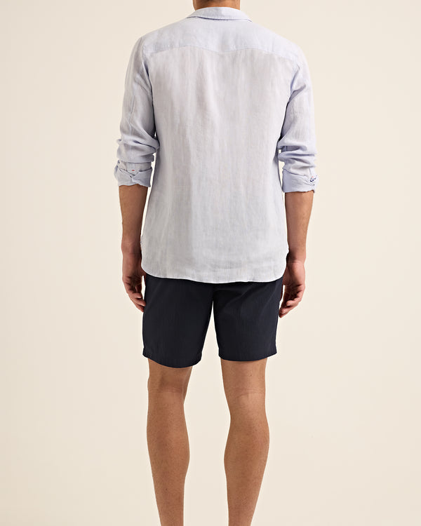 Orlebar Brown Orlebar Brown | Men's Easy Tailored Fit Seersucker Drawcord Shorts In Night Iris – ORLEBAR BROWN