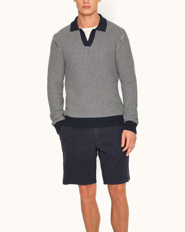 Orlebar Brown Orlebar Brown | Men's Longer-Length Garment Dye Linen-Blend Shorts In Night Iris Blue – ORLEBAR BROWN