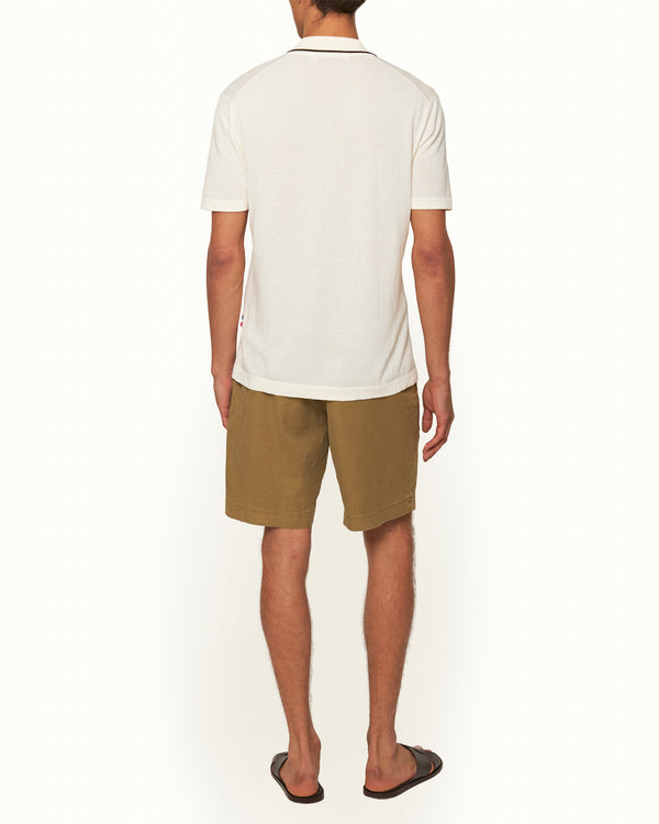Orlebar Brown Orlebar Brown | Men's Longer-Length Garment Dye Linen-Blend Shorts In Agave Green – ORLEBAR BROWN