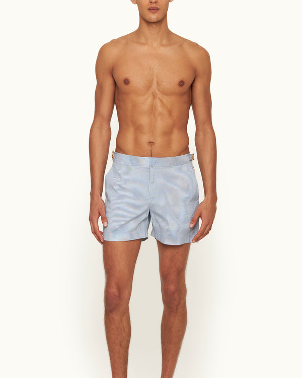 Orlebar Brown Orlebar Brown | Men's Mid-Length Classic Textured Stripe Swim Shorts – ORLEBAR BROWN