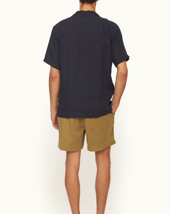 Orlebar Brown Orlebar Brown | Men's Mid-Length Garment Dye Linen-Blend Shorts In Agave Green – ORLEBAR BROWN