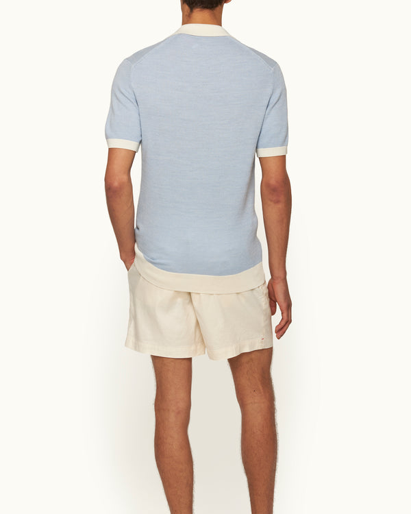 Orlebar Brown Orlebar Brown | Men's Mid-Length Garment Dye Linen-Blend Shorts In Latte Cream – ORLEBAR BROWN