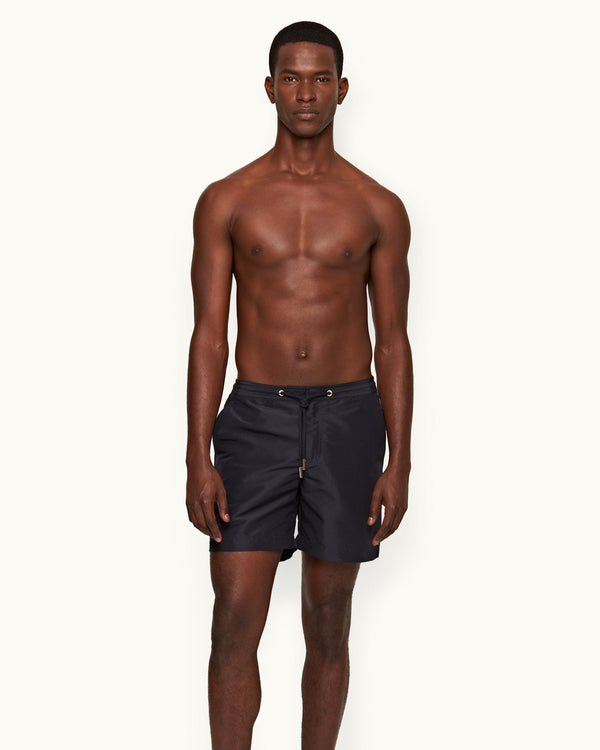 Orlebar Brown Orlebar Brown | Men's Mid-Length Lightweight Drawcord Swim Shorts In Night Iris Blue – ORLEBAR BROWN