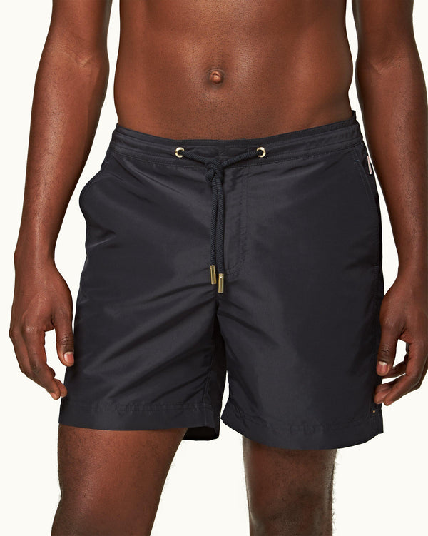 Orlebar Brown Orlebar Brown | Men's Mid-Length Lightweight Drawcord Swim Shorts In Night Iris Blue – ORLEBAR BROWN