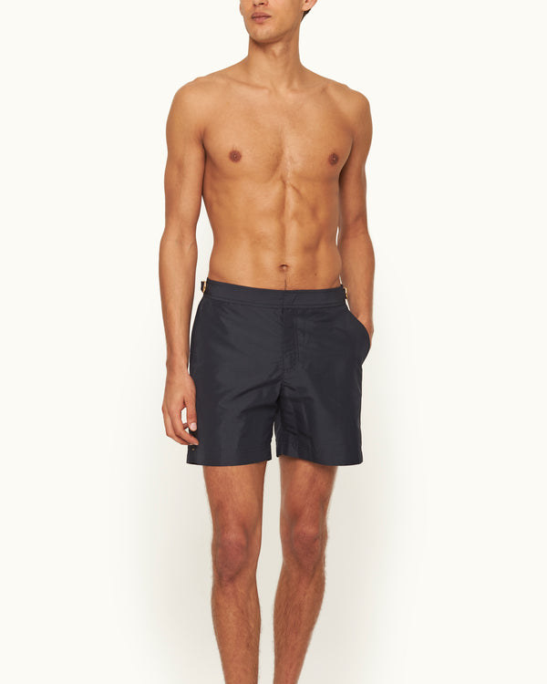 Orlebar Brown Orlebar Brown | Men's Mid-Length Lightweight Resort Swim Shorts In Night Iris Blue – ORLEBAR BROWN