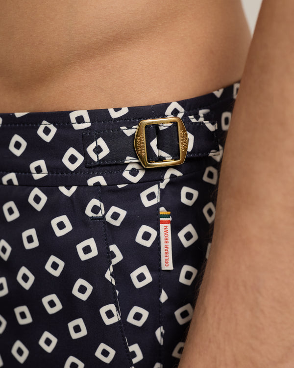 Orlebar Brown Orlebar Brown | Men's Mid-Length Lumina Print Swim Shorts In Night Iris/Latte – ORLEBAR BROWN