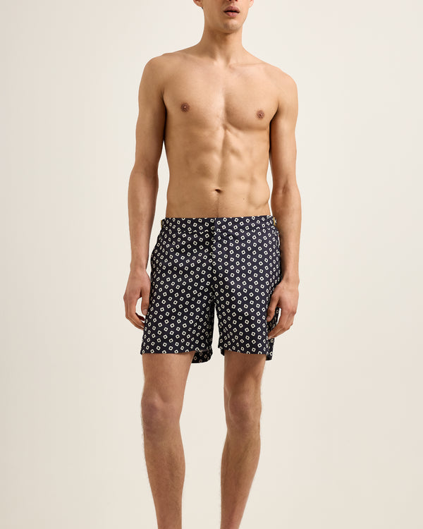 Orlebar Brown Orlebar Brown | Men's Mid-Length Lumina Print Swim Shorts In Night Iris/Latte – ORLEBAR BROWN