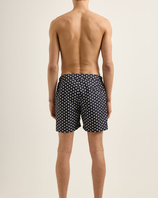 Orlebar Brown Orlebar Brown | Men's Mid-Length Lumina Print Swim Shorts In Night Iris/Latte – ORLEBAR BROWN