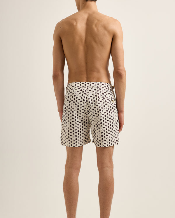Orlebar Brown Orlebar Brown | Men's Mid-Length Lumina Print Swim Shorts In Latte/Damson – ORLEBAR BROWN