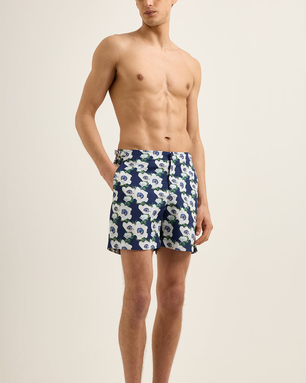 Orlebar Brown Orlebar Brown | Men's Mid-Length Lumina Print Swim Shorts In Night Iris – ORLEBAR BROWN