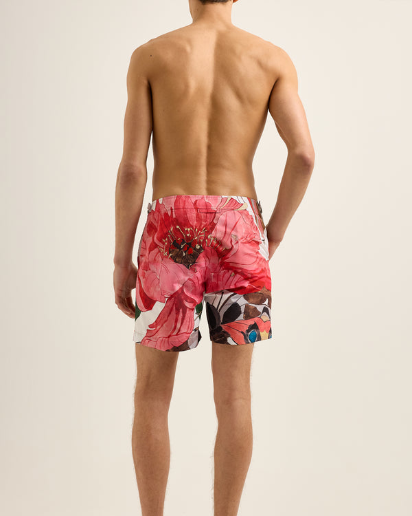 Orlebar Brown Orlebar Brown | Men's Mid-Length Paeonia Print Swim Shorts In Pink Lemonade – ORLEBAR BROWN