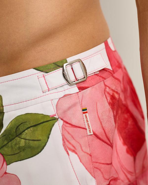 Orlebar Brown Orlebar Brown | Men's Mid-Length Paeonia Print Swim Shorts In Pink Lemonade – ORLEBAR BROWN