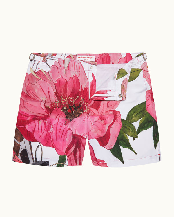 orlebar brown Orlebar Brown | Men's Mid-Length Paeonia Print Swim Shorts in Pink Lemonade – ORLEBAR BROWN