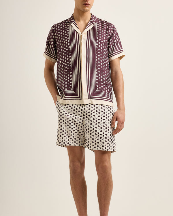 Orlebar Brown Orlebar Brown | Men's Relaxed Fit Capri Collar Lumina Print Silk Shirt – ORLEBAR BROWN