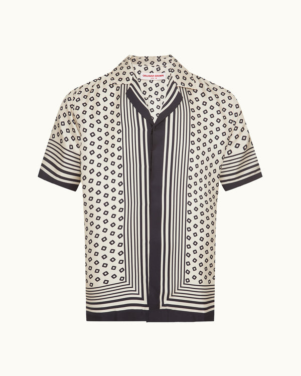 orlebar brown Orlebar Brown | Men's Relaxed Fit Capri Collar Lumina Print Silk Shirt – ORLEBAR BROWN