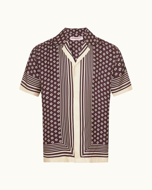 orlebar brown Orlebar Brown | Men's Relaxed Fit Capri Collar Lumina Print Silk Shirt – ORLEBAR BROWN