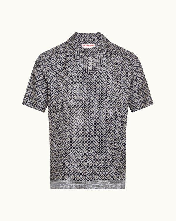 orlebar brown Orlebar Brown | Men's Relaxed Fit Capri Collar Paisley Season Print Silk Shirt – ORLEBAR BROWN