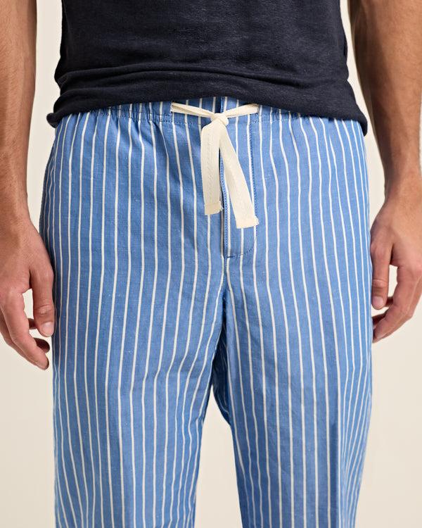 Orlebar Brown Orlebar Brown | Men's Relaxed Fit Deckchair Stripe Trousers In Catalina Blue/White Sand – ORLEBAR BROWN