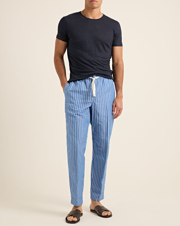 Orlebar Brown Orlebar Brown | Men's Relaxed Fit Deckchair Stripe Trousers In Catalina Blue/White Sand – ORLEBAR BROWN