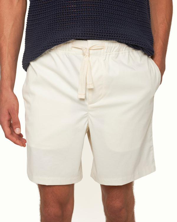 Orlebar Brown Orlebar Brown | Men's Relaxed Fit Drawcord Cotton & Cashmere Shorts In Matchstick – ORLEBAR BROWN