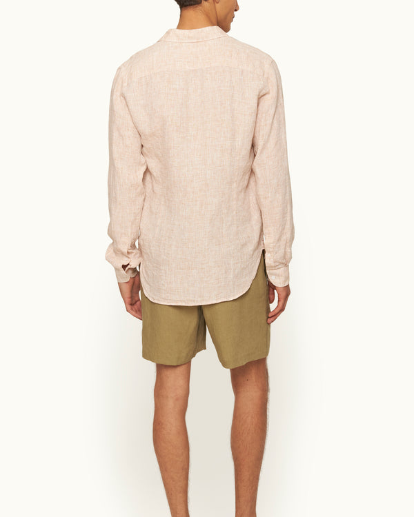 Orlebar Brown Orlebar Brown | Men's Relaxed Fit Drawcord Linen Shorts In Agave Green – ORLEBAR BROWN