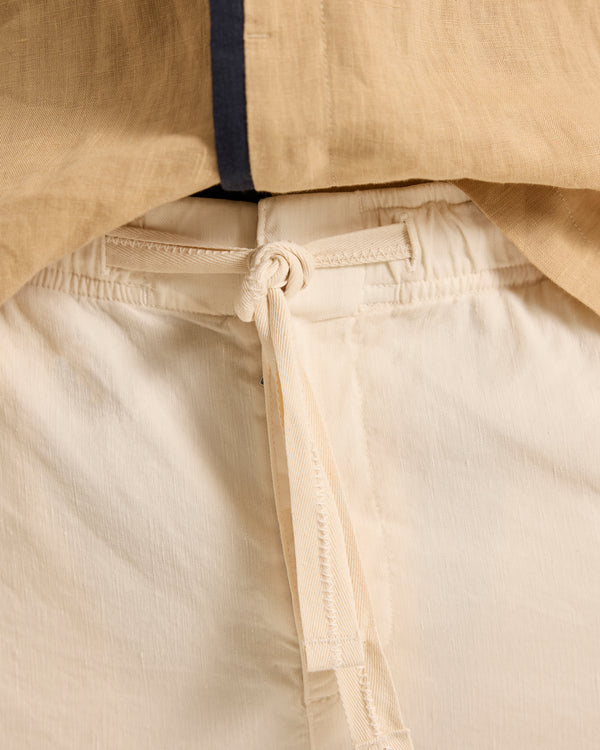 Orlebar Brown Orlebar Brown | Men's Relaxed Fit Garment Dye Cotton Trousers In Latte Cream – ORLEBAR BROWN