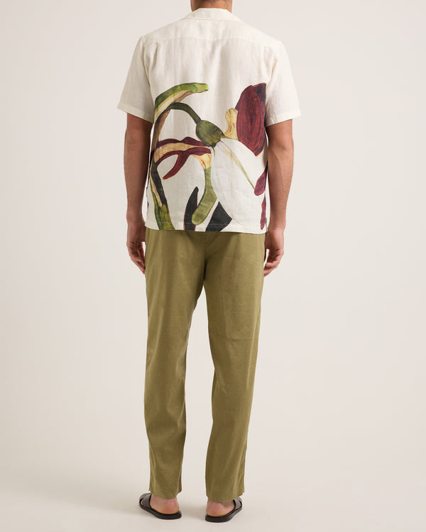 Orlebar Brown Orlebar Brown | Men's Relaxed Fit Garment Dye Cotton Trousers In Agave Green – ORLEBAR BROWN