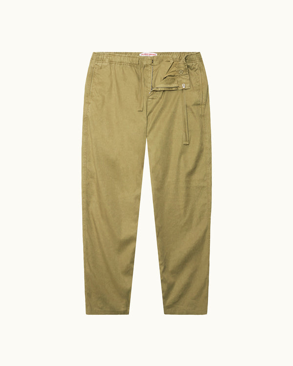 orlebar brown Orlebar Brown | Men's Relaxed Fit Garment Dye Cotton Trousers in Agave Green – ORLEBAR BROWN