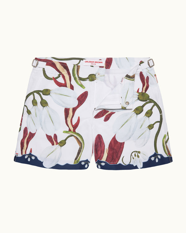 orlebar brown Orlebar Brown | Men's Shorter-Length Orchis Print Swim Shorts in Night Iris – ORLEBAR BROWN