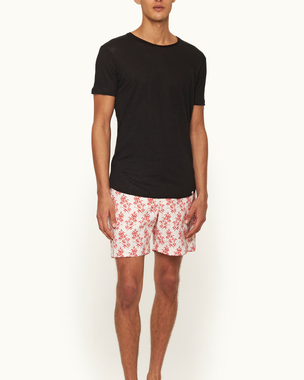 Orlebar Brown Orlebar Brown | Men's Tailored Fit Crewneck Linen T-Shirt In Black – ORLEBAR BROWN