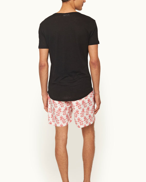 Orlebar Brown Orlebar Brown | Men's Tailored Fit Crewneck Linen T-Shirt In Black – ORLEBAR BROWN