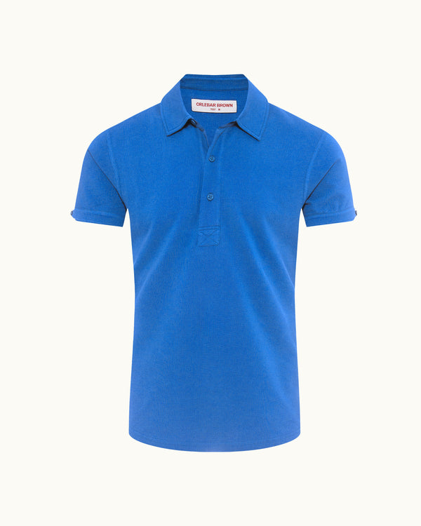 orlebar brown Orlebar Brown | Men's Tailored Fit Pique Polo Shirt In Nova Blue – ORLEBAR BROWN