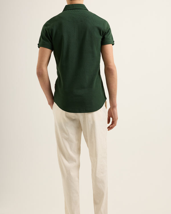 Orlebar Brown Orlebar Brown | Men's Tailored Fit Pique Polo Shirt In Amazonian Green – ORLEBAR BROWN