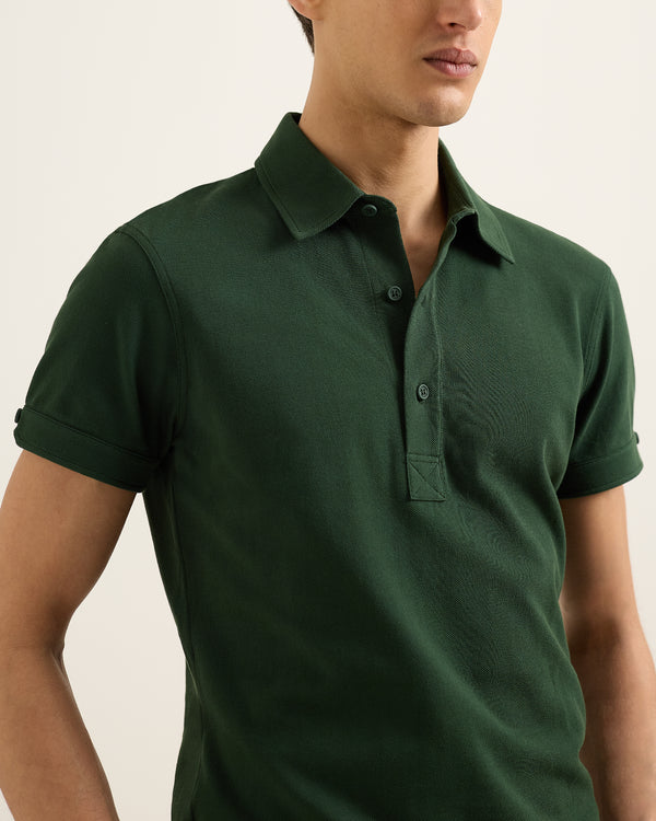 Orlebar Brown Orlebar Brown | Men's Tailored Fit Pique Polo Shirt In Amazonian Green – ORLEBAR BROWN