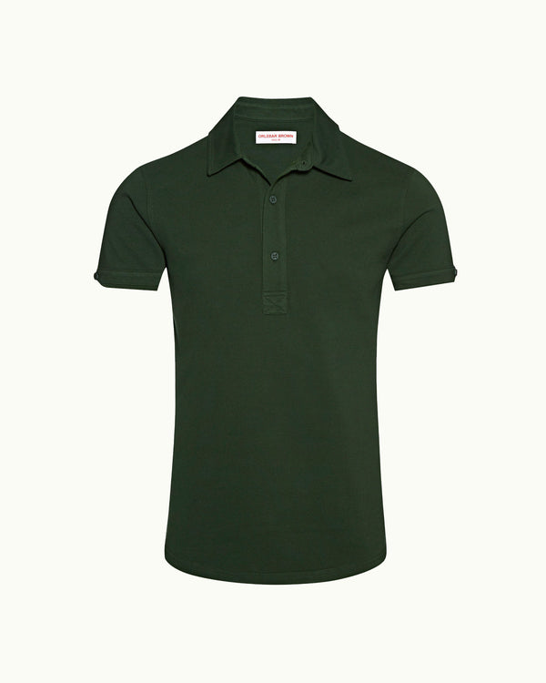 orlebar brown Orlebar Brown | Men's Tailored Fit Pique Polo Shirt In Amazonian Green – ORLEBAR BROWN